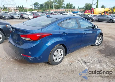 2016 Hyundai Elantra Se z USA, uszkodzony, nr VIN KMHDH4AE2GU525796